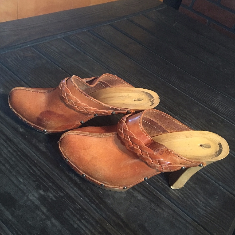 Candies Wooden Mule Clog Heel Shoes US 6 EU 37 EUC